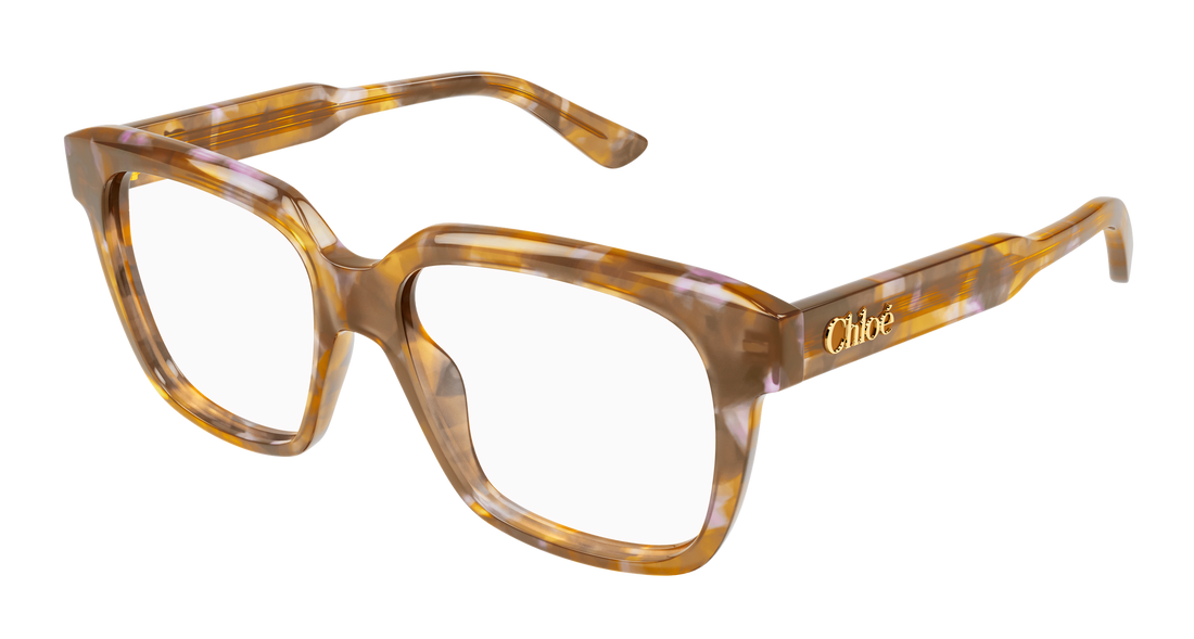Briller chloé ch0340o 005 havana geometric femenino størrelse 52mm - Hovedvisning