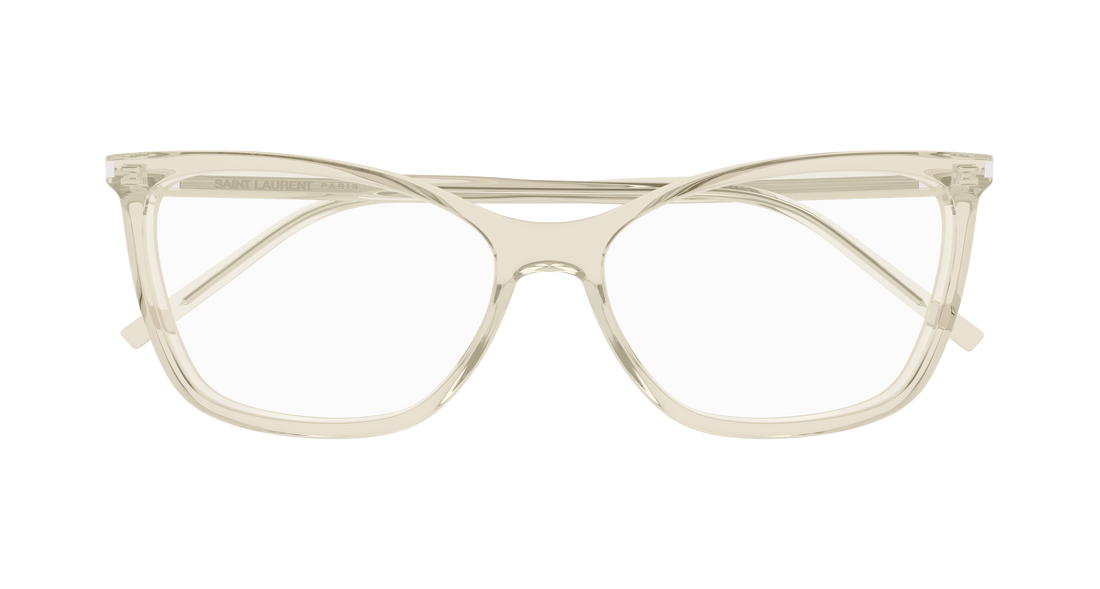 Briller saint laurent sl 834 004 amarillo cat eye femenino størrelse 53mm - Detaljeret visning