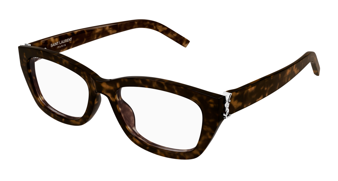 Briller saint laurent sl m153 opt 002 havana cat eye femenino størrelse 55mm - Hovedvisning