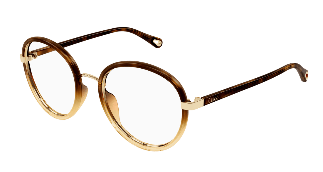 Óculos graduados chloé ch0308o 002 havana round femenino tamanho 53mm - Vista principal