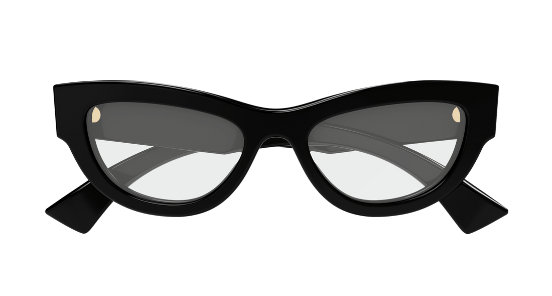 Óculos graduados gucci gg1836o 001 negro cat eye femenino tamanho 51mm - Vista de detalhe