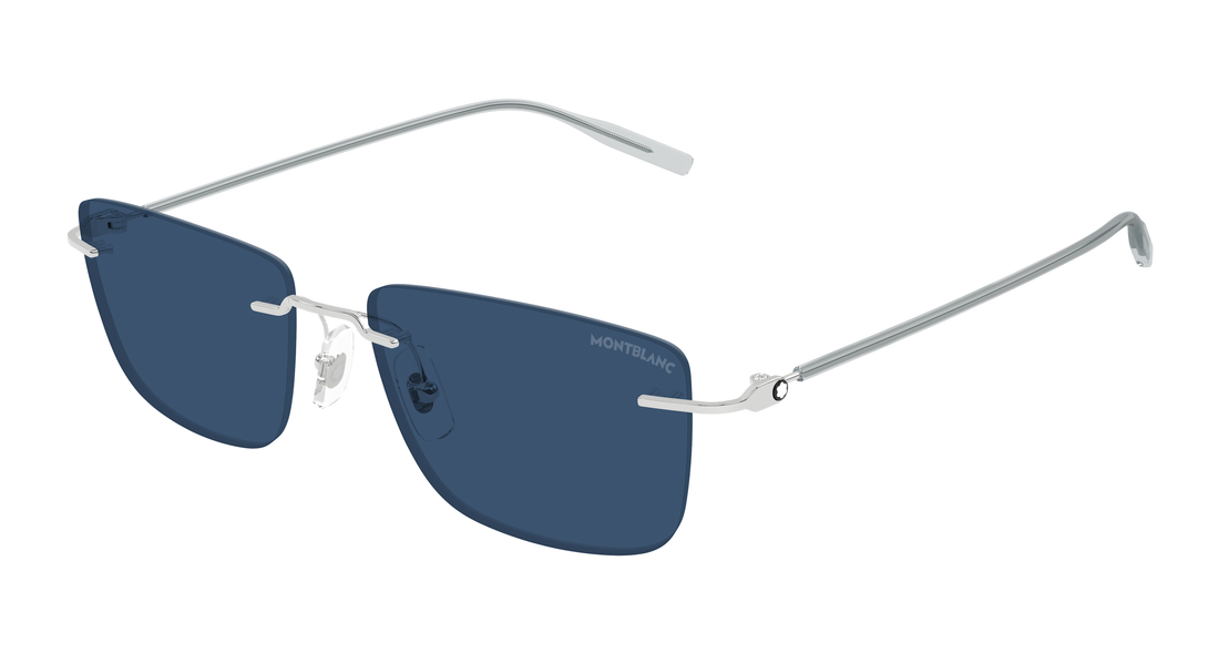 Sonnenbrillen montblanc mb0429s 004 plateado rectangular / squared masculino größe 56mm - Hauptansicht
