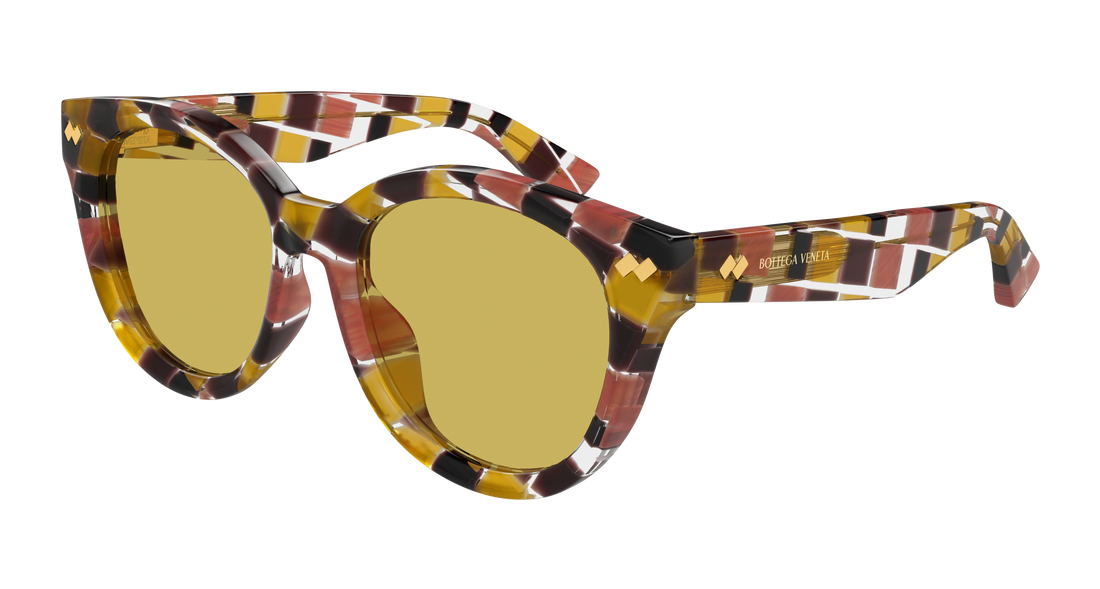 Lunettes de soleil bottega veneta bv1352sk 003 multicolor round femenino taille 55mm - Vue principale