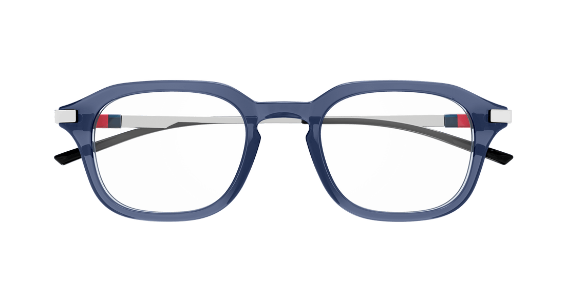 Óculos graduados gucci gg1891o 004 azul square masculino tamanho 49mm - Vista de detalhe