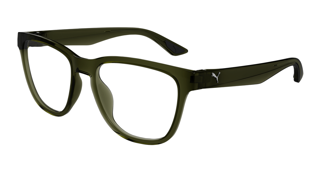 Gafas graduadas puma pu0506o 005 verde rectangular / squared masculino talla 54mm - Vista principal