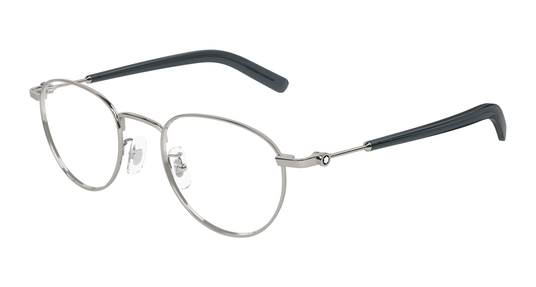 Occhiali da vista montblanc mb0423o 002 plateado round/oval/panthos masculino taglia 49mm - Vista principale