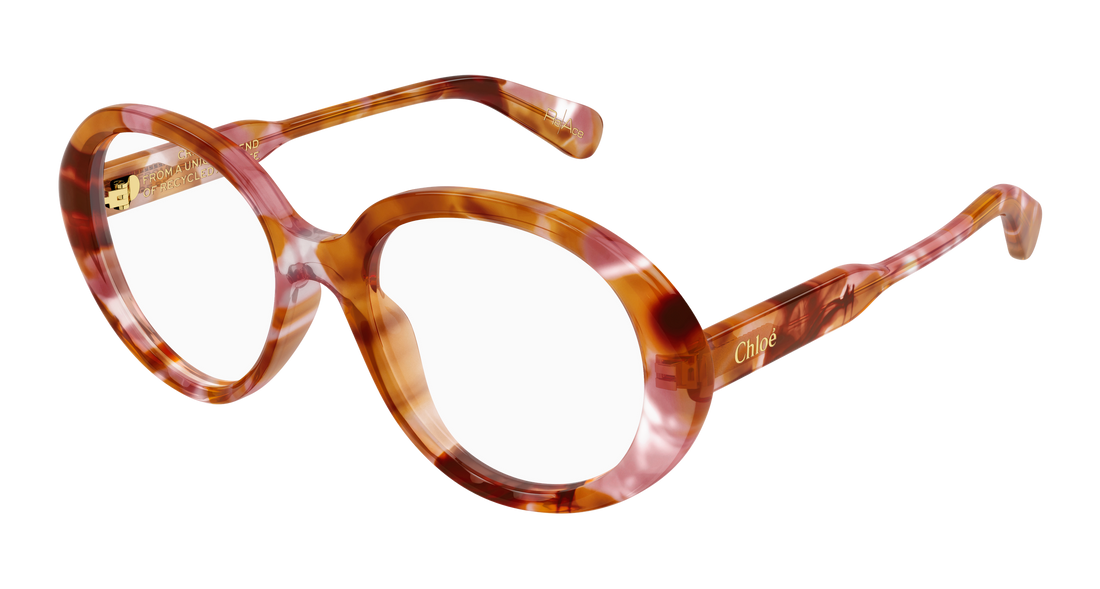 Brillen chloé ch0221o 007 havana round/oval/panthos femenino größe 53mm - Hauptansicht