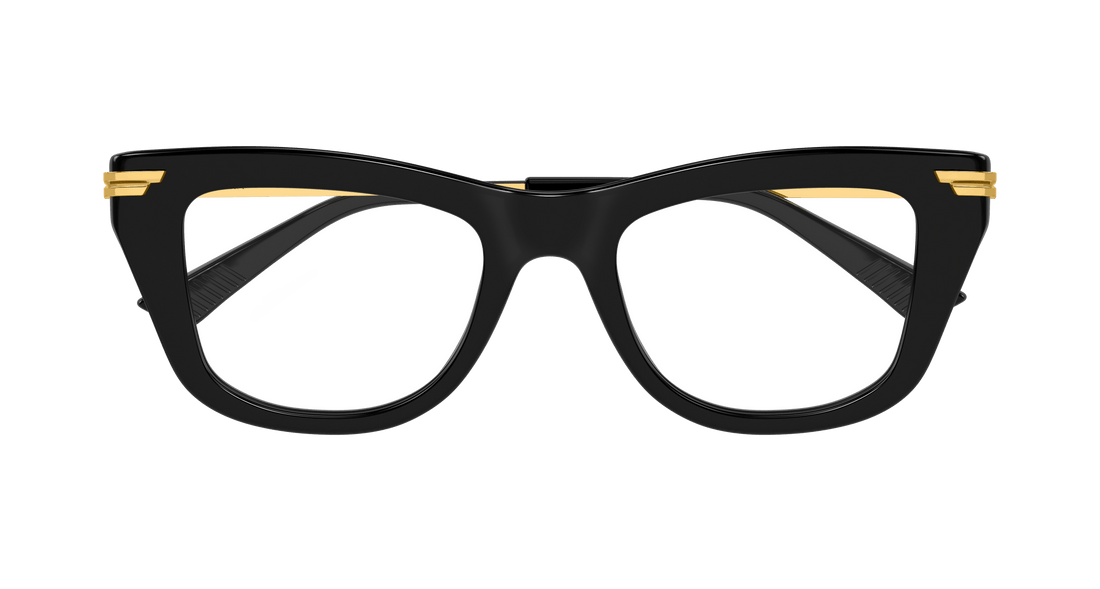 Gafas graduadas bottega veneta bv1370o 001 negro square unisex talla 50mm - Vista de detalle