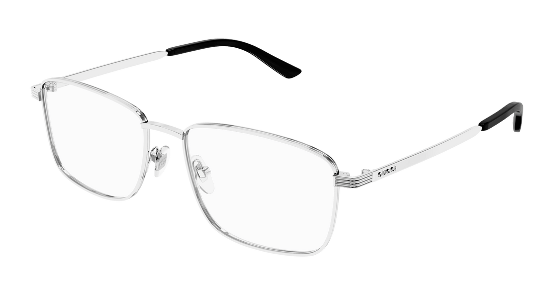 Brillen gucci gg1882o 001 plateado square masculino maat 54mm - Hoofdaanzicht