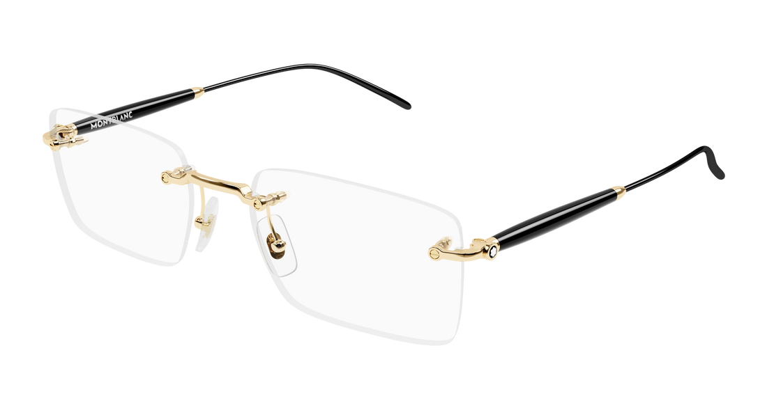 Occhiali da vista montblanc mb0411o 001 dorado square masculino taglia 55mm - Vista principale
