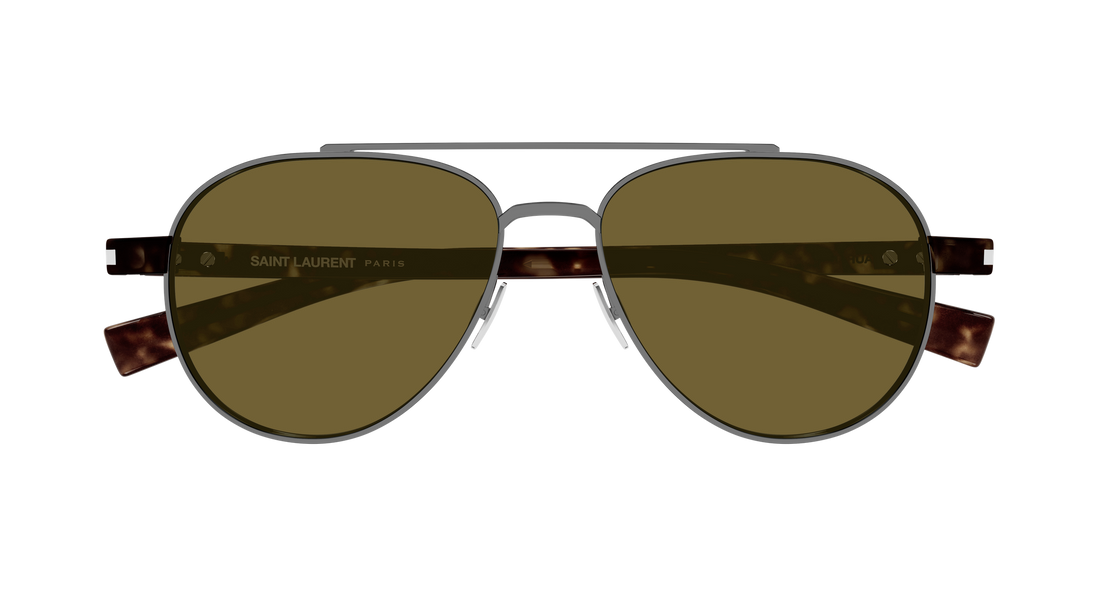 Lunettes de soleil saint laurent sl 843 004 plateado round/oval/panthos masculino taille 54mm - Vue détaillée