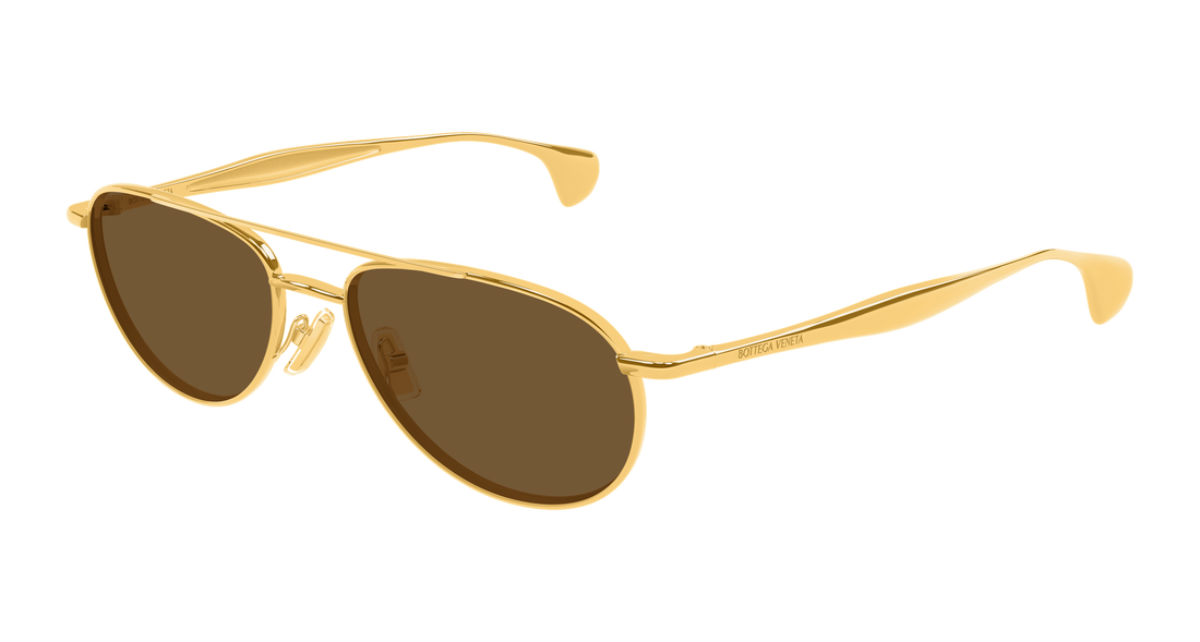 Lunettes de soleil bottega veneta bv1419s 001 dorado geometric unisex taille 56mm - Vue principale