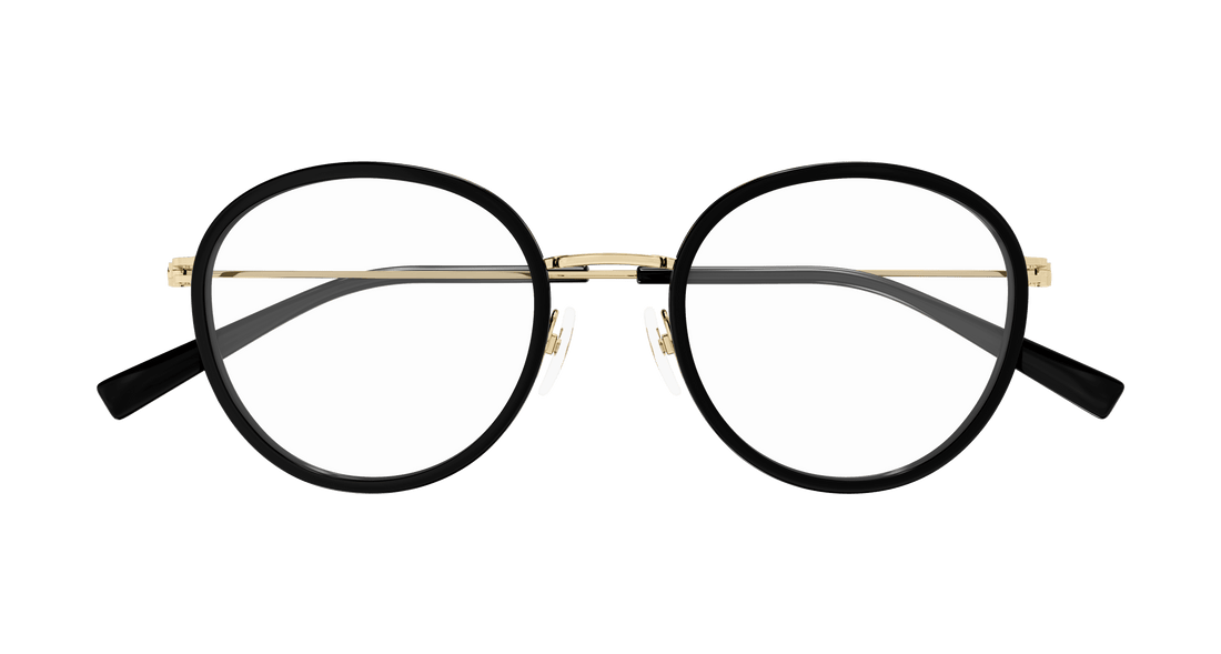 Óculos graduados gucci gg1851o 001 negro round femenino tamanho 50mm - Vista de detalhe