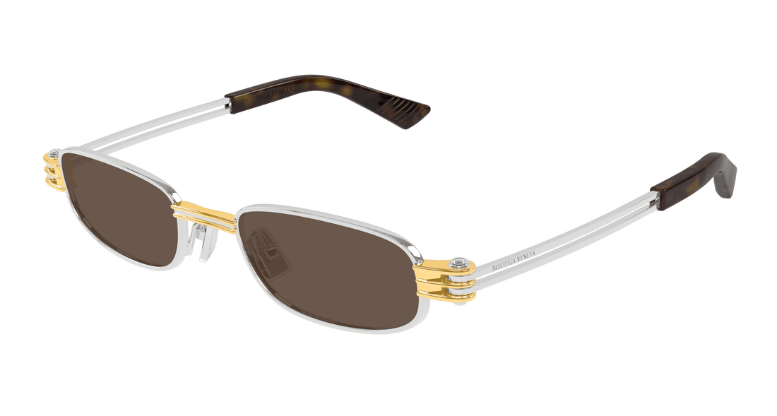 Sonnenbrillen bottega veneta bv1381s 001 plateado square unisex größe 50mm - Hauptansicht