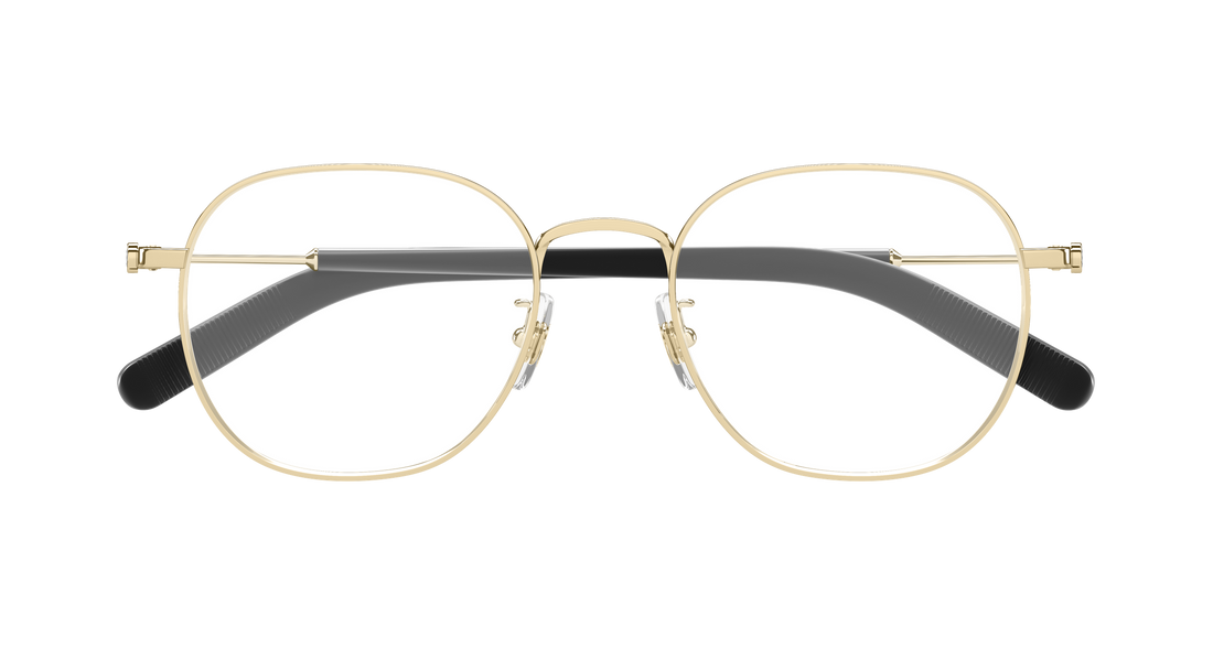 Occhiali da vista montblanc mb0425oa 001 dorado rectangular / squared masculino taglia 52mm - Vista dettagliata