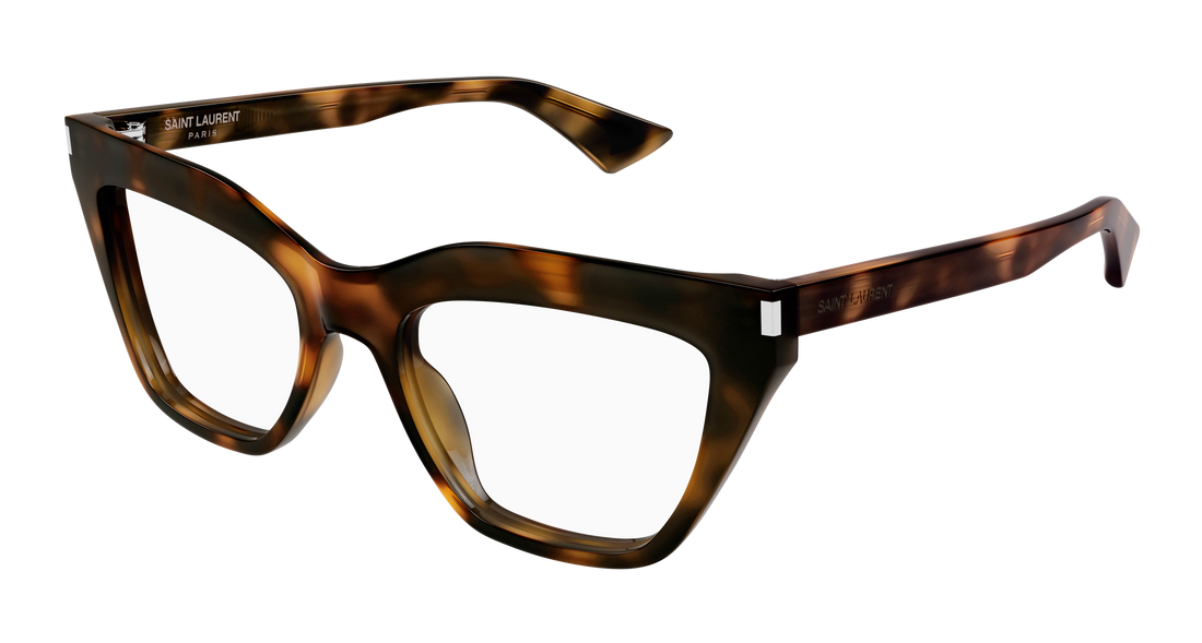 Prescription glasses saint laurent sl 760 003 havana cat eye femenino size 54mm - Main view