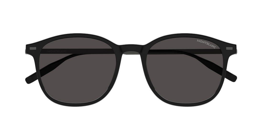 Occhiali da sole montblanc mb0454sa 001 negro round/oval/panthos masculino taglia 54mm - Vista dettagliata