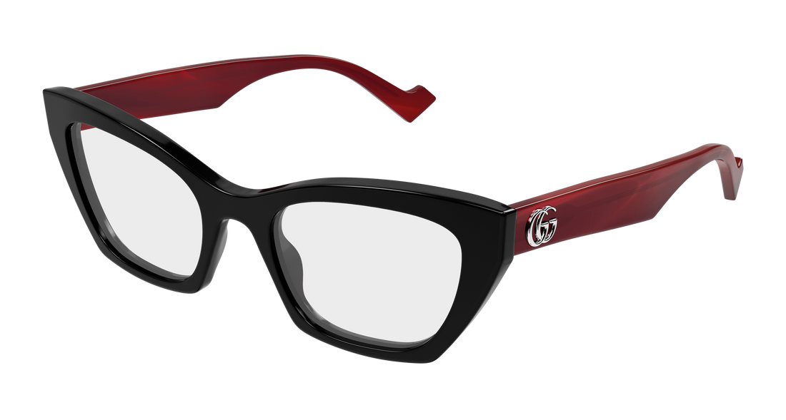 Prescription glasses gucci gg1334o 004 negro cat eye femenino size 52mm - Main view