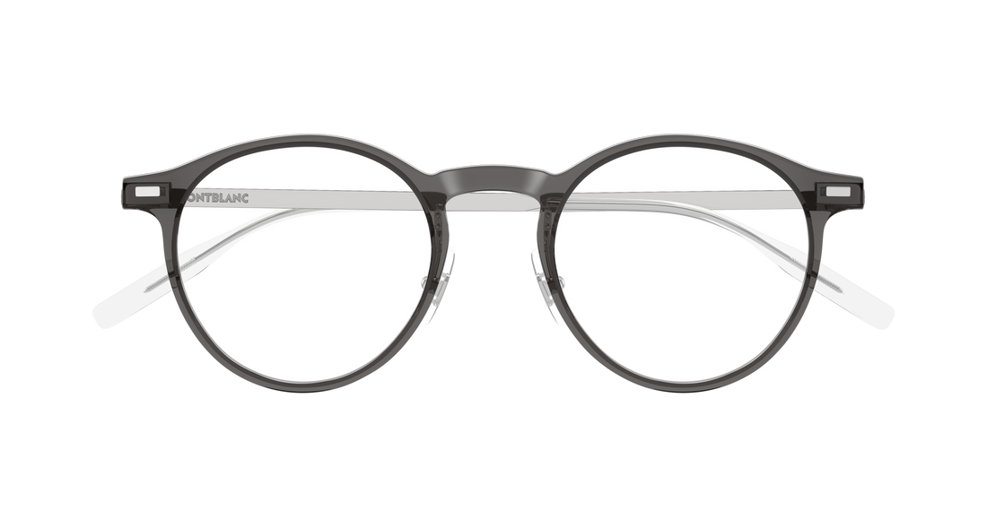 Occhiali da vista montblanc mb0426o 004 gris round/oval/panthos masculino taglia 48mm - Vista dettagliata