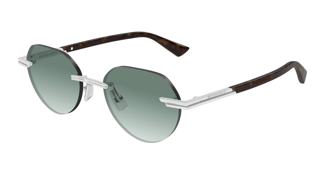 Occhiali da sole bottega veneta bv1379s 002 plateado round masculino taglia 51mm - Vista principale