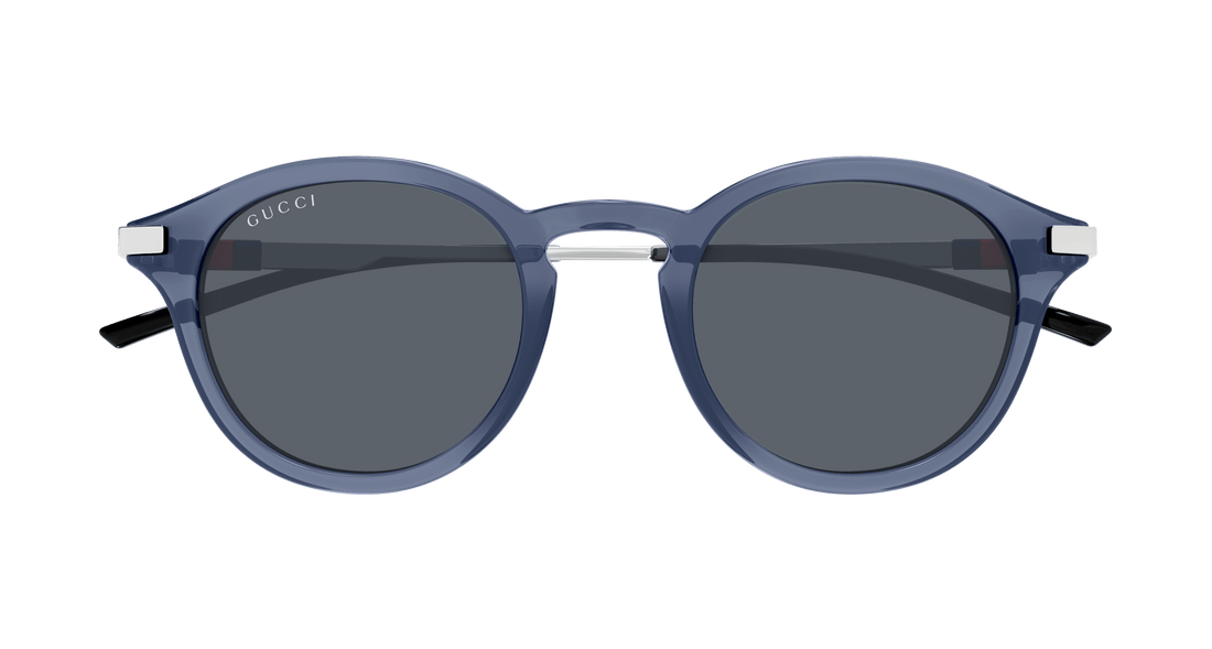 Occhiali da sole gucci gg1890s 004 azul round masculino taglia 48mm - Vista dettagliata