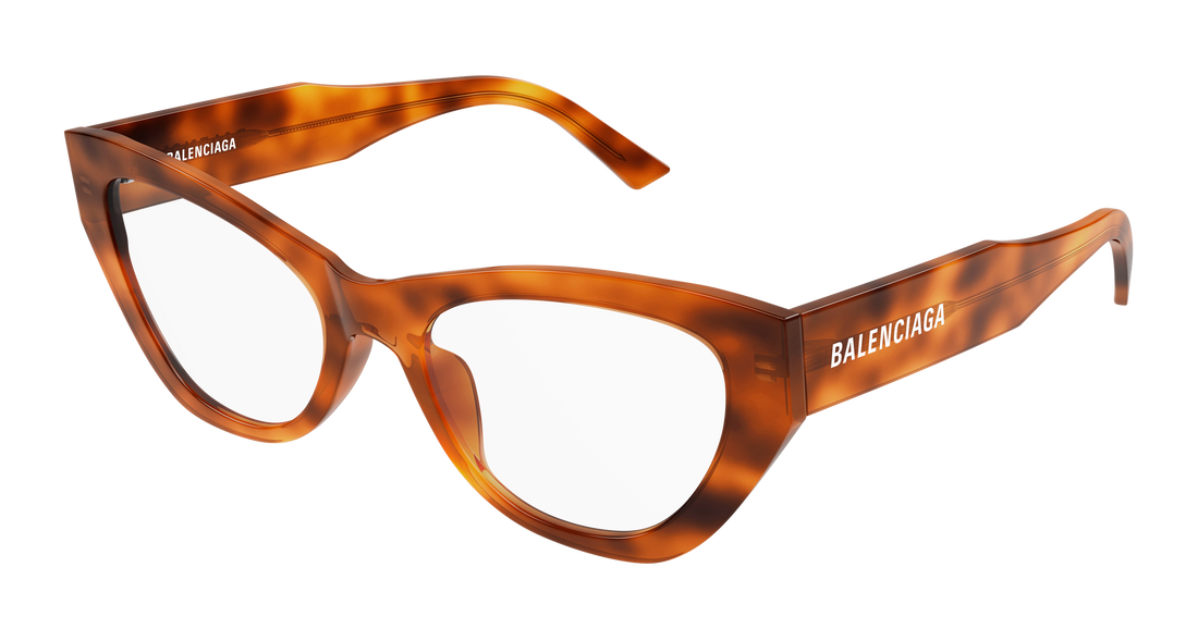 Brillen balenciaga bb0449o 008 havana cat eye femenino maat 55mm - Hoofdaanzicht
