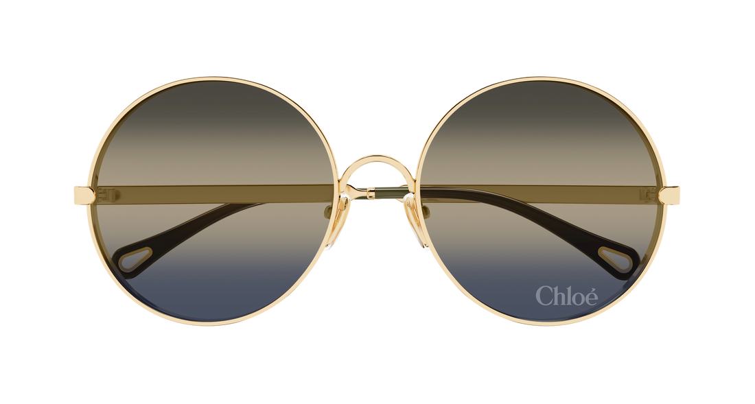 Óculos de sol chloé ch0321s 004 dorado round femenino tamanho 59mm - Vista de detalhe