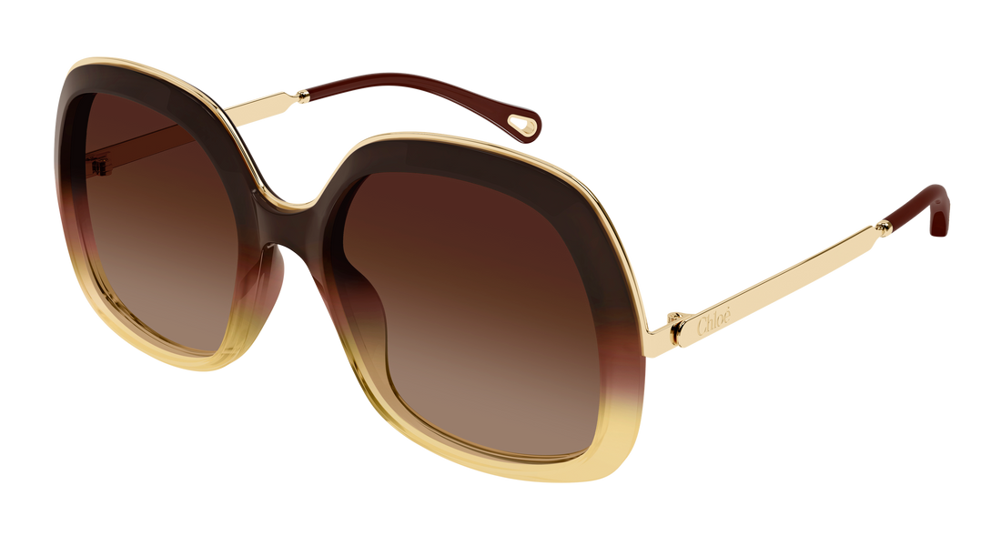 Lunettes de soleil chloé ch0327s 006 marron rectangular / squared femenino taille 56mm - Vue principale