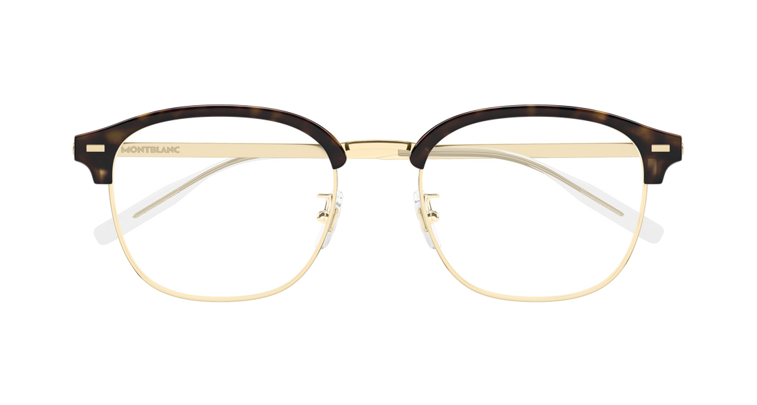 Occhiali da vista montblanc mb0446oa 004 dorado round/oval/panthos masculino taglia 54mm - Vista dettagliata