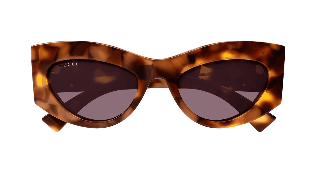 Occhiali da sole gucci gg1843s 003 havana cat eye femenino taglia 53mm - Vista dettagliata