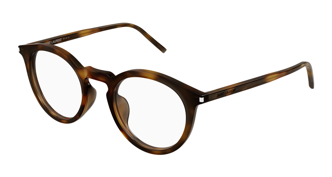 Prescription glasses saint laurent sl 347/f 003 havana round unisex size 48mm - Main view