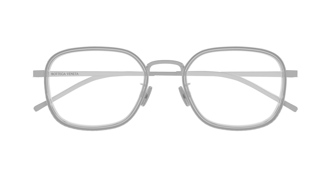 Gafas graduadas bottega veneta bv1427oa 004 plateado rectangular / squared unisex talla 52mm - Vista de detalle