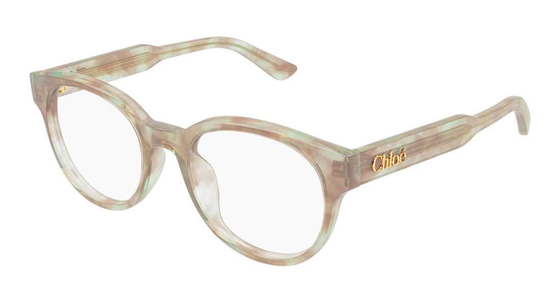 Briller chloé ch0343oa 004 havana round/oval/panthos femenino størrelse 52mm - Hovedvisning