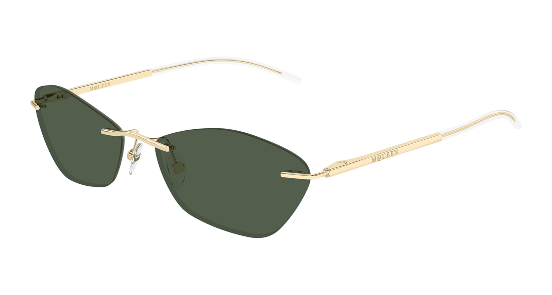 Solglasögon alexander mcqueen am0525s 003 dorado geometric unisex storlek 57mm - Huvudvy