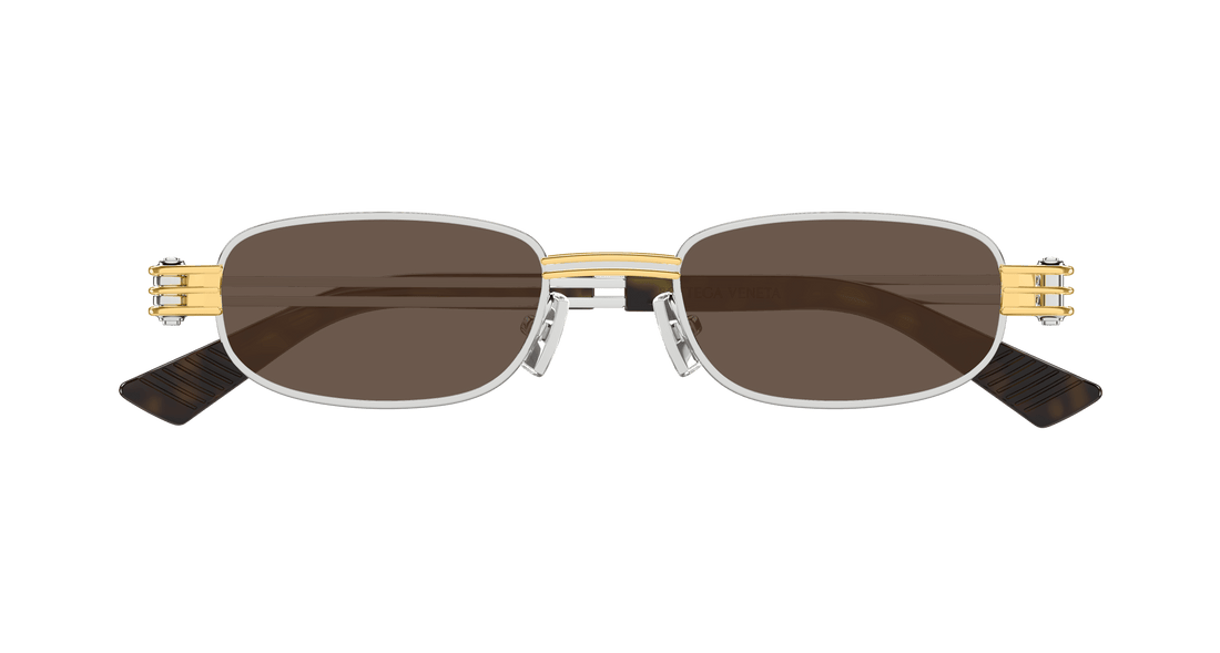 Sonnenbrillen bottega veneta bv1381s 001 plateado square unisex größe 50mm - Detailansicht