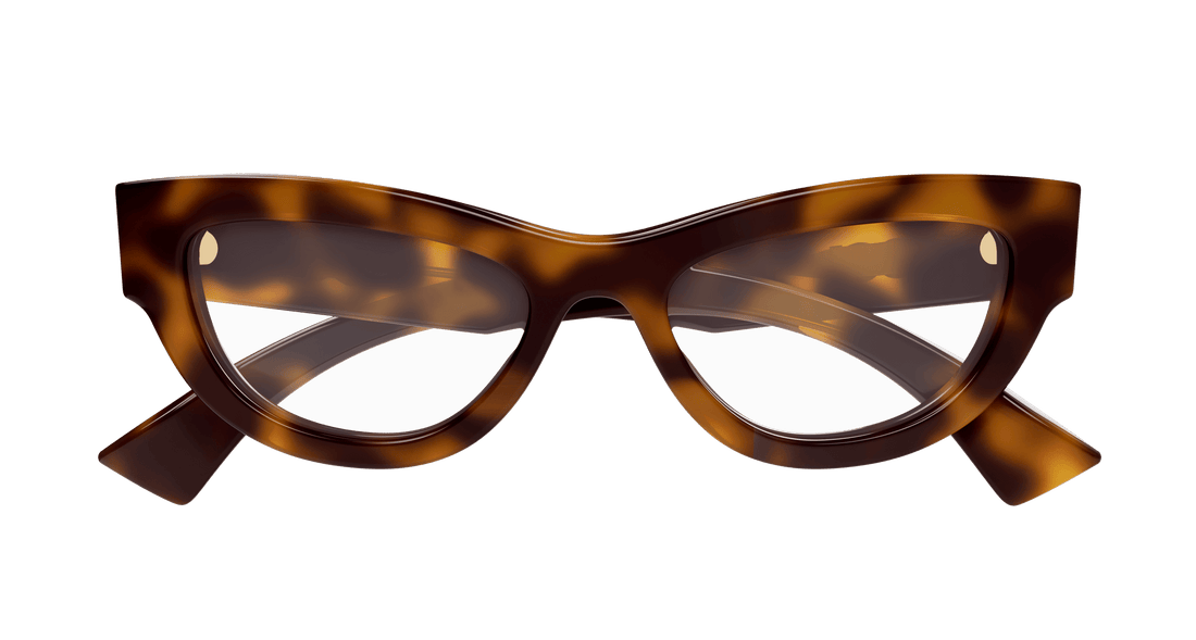Óculos graduados gucci gg1836o 002 havana cat eye femenino tamanho 51mm - Vista de detalhe
