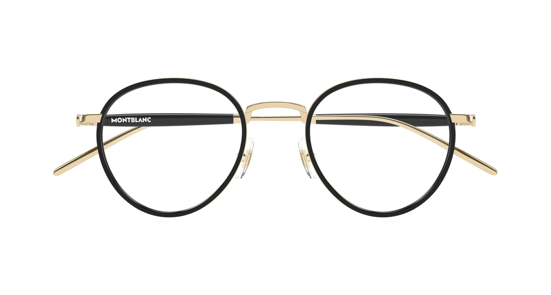 Dioptrijske naočale montblanc mb0442o 001 dorado round/oval/panthos masculino veličina 49mm - Detaljni prikaz