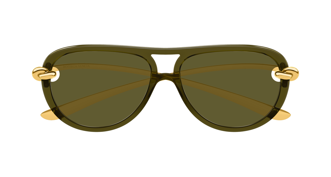 Lunettes de soleil bottega veneta bv1418s 003 verde pilot/navigator femenino taille 58mm - Vue détaillée