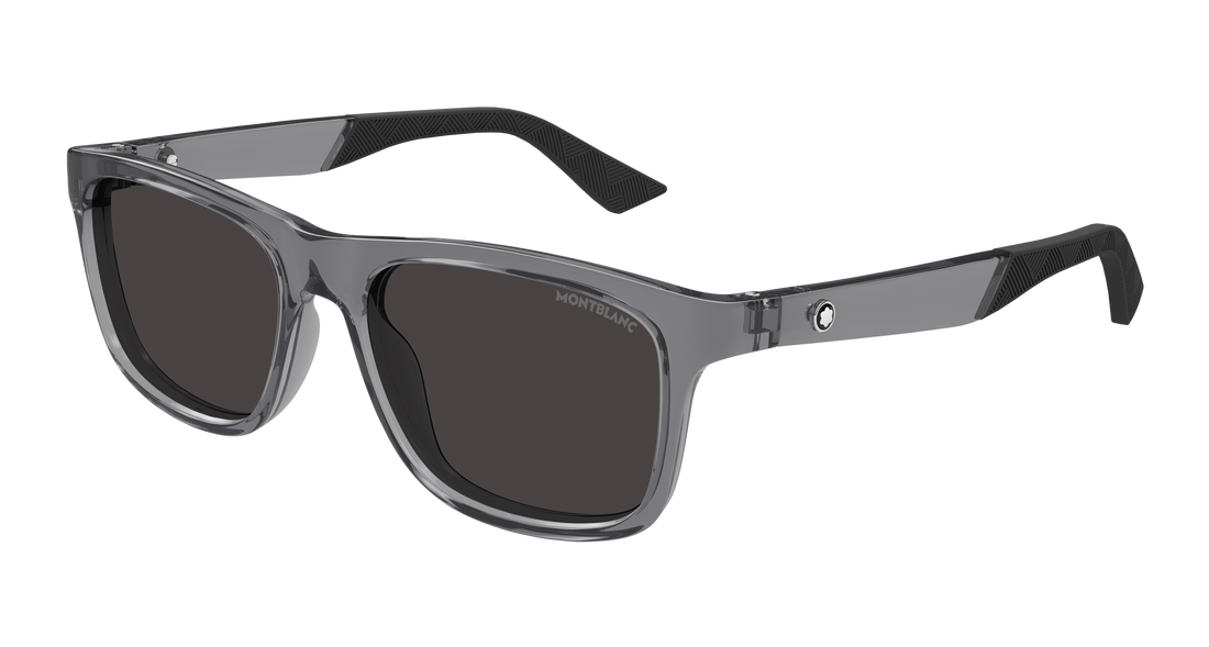 Occhiali da sole montblanc mb0432s 003 gris rectangular / squared masculino taglia 55mm - Vista principale