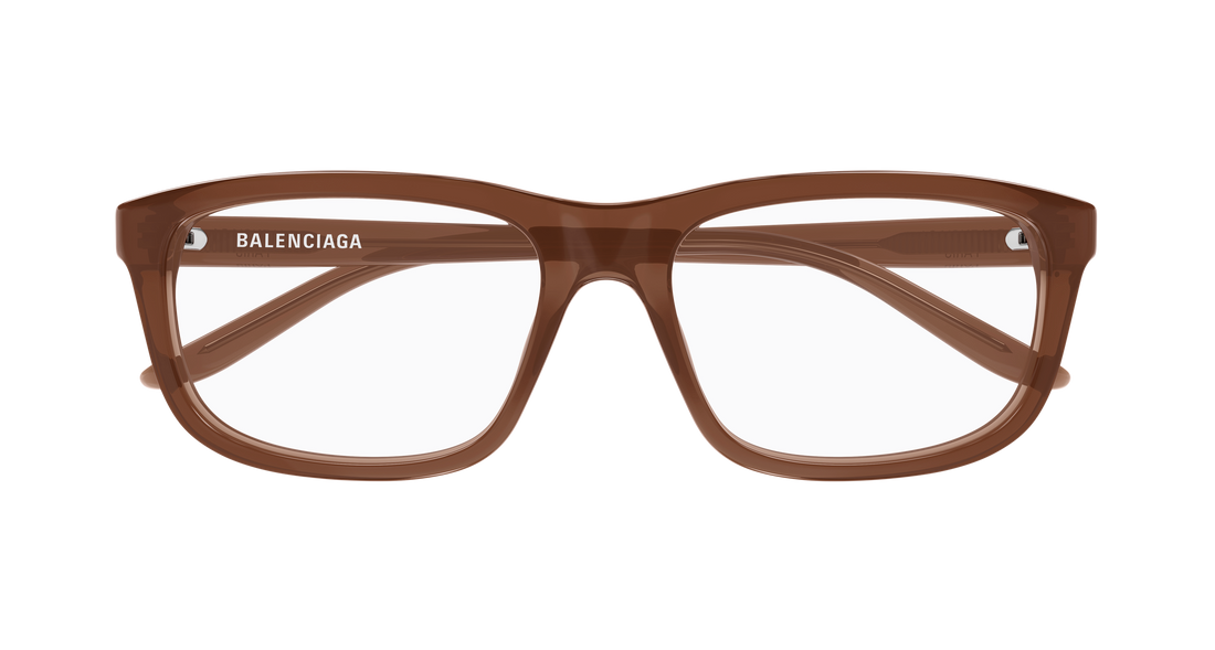Occhiali da vista balenciaga bb0438o 006 marron rectangular / squared masculino taglia 57mm - Vista dettagliata