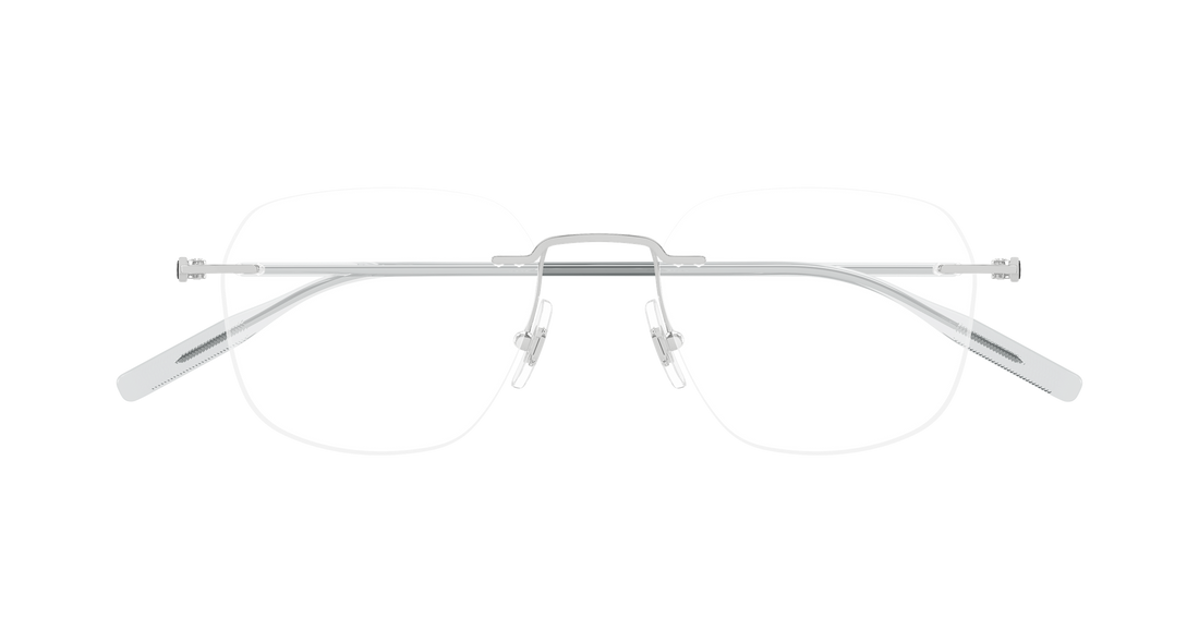 Brillen montblanc mb0430o 004 plateado round/oval/panthos masculino größe 51mm - Detailansicht