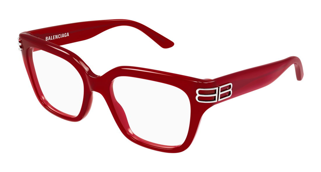 Occhiali da vista balenciaga bb0437o 010 rojo rectangular / squared femenino taglia 54mm - Vista principale