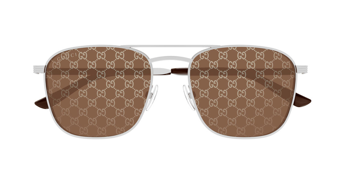 Sunglasses gucci gg1881s 004 plateado square masculino size 54mm - Detailed view
