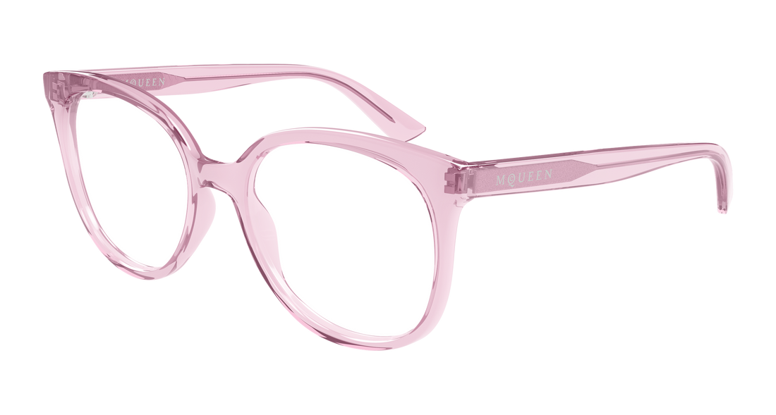 Brillen alexander mcqueen am0540o 005 rosa cat eye femenino größe 54mm - Hauptansicht