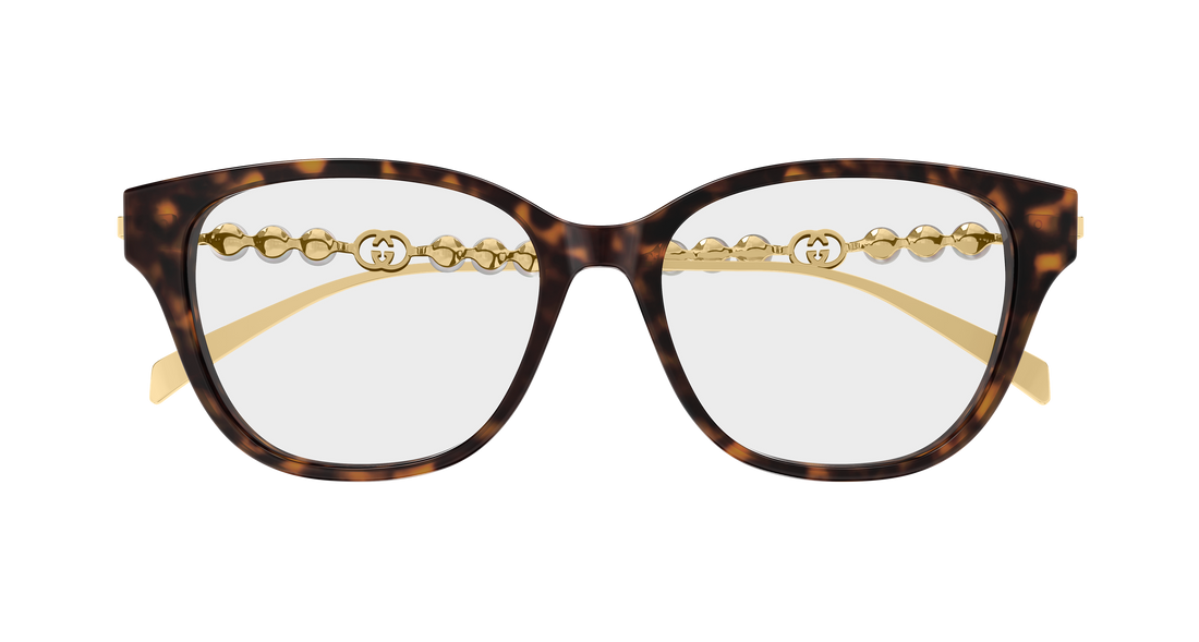 Prescription glasses gucci gg1972oa 003 havana round/oval/panthos femenino size 54mm - Detailed view