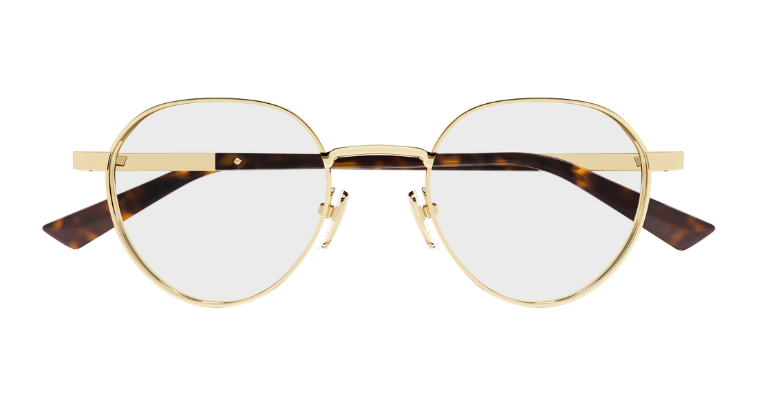 Occhiali da vista gucci gg1963o 002 dorado round/oval/panthos masculino taglia 49mm - Vista dettagliata