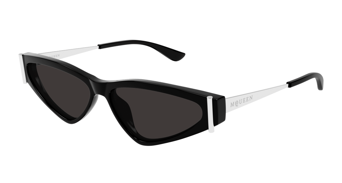 Solglasögon alexander mcqueen am0493s 001 negro geometric femenino storlek 57mm - Huvudvy