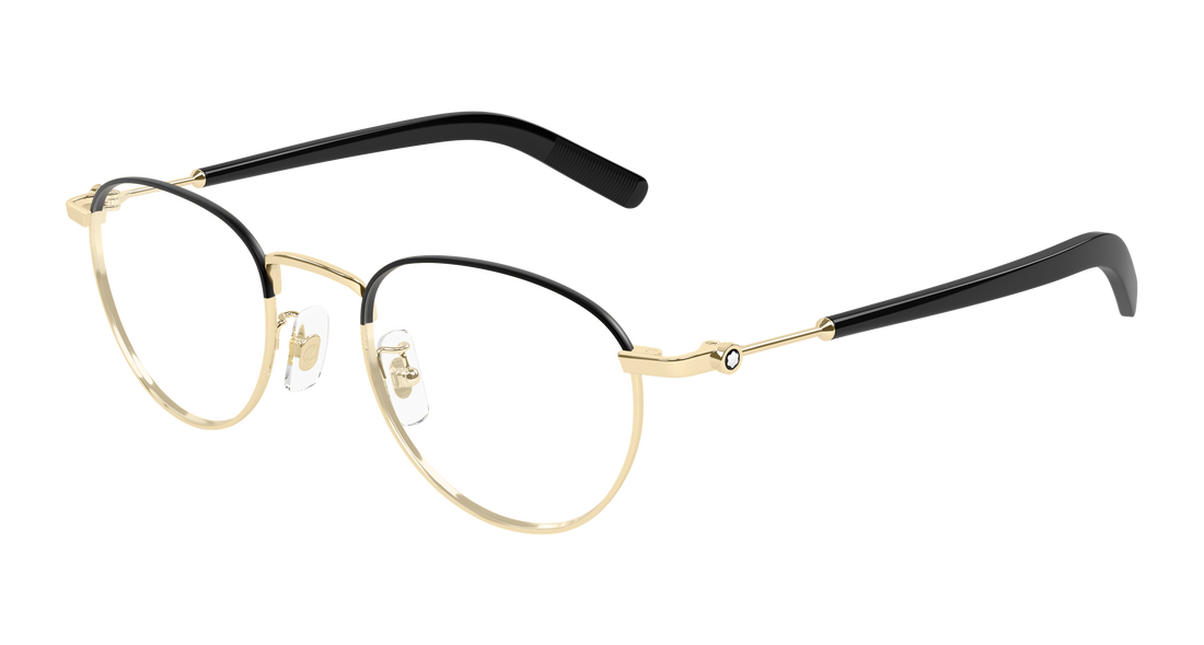 Occhiali da vista montblanc mb0423o 003 dorado round/oval/panthos masculino taglia 49mm - Vista principale