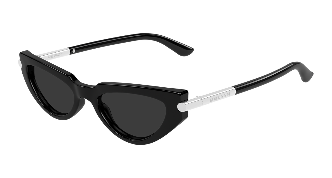 Solglasögon alexander mcqueen am0520s 001 negro cat eye femenino storlek 51mm - Huvudvy