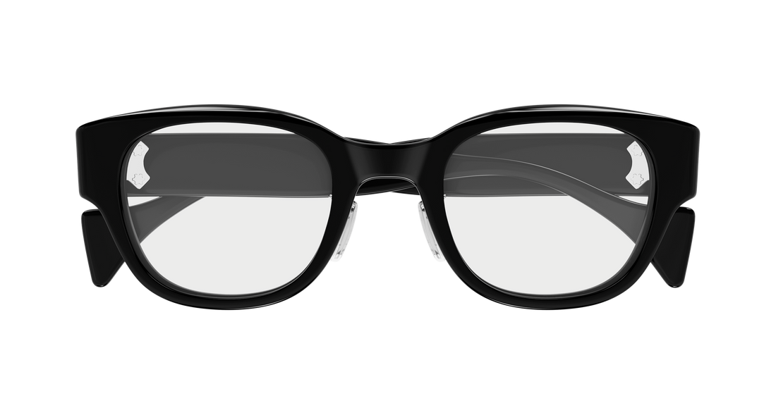 Occhiali da vista gucci gg2001oj 001 negro round/oval/panthos masculino taglia 48mm - Vista dettagliata